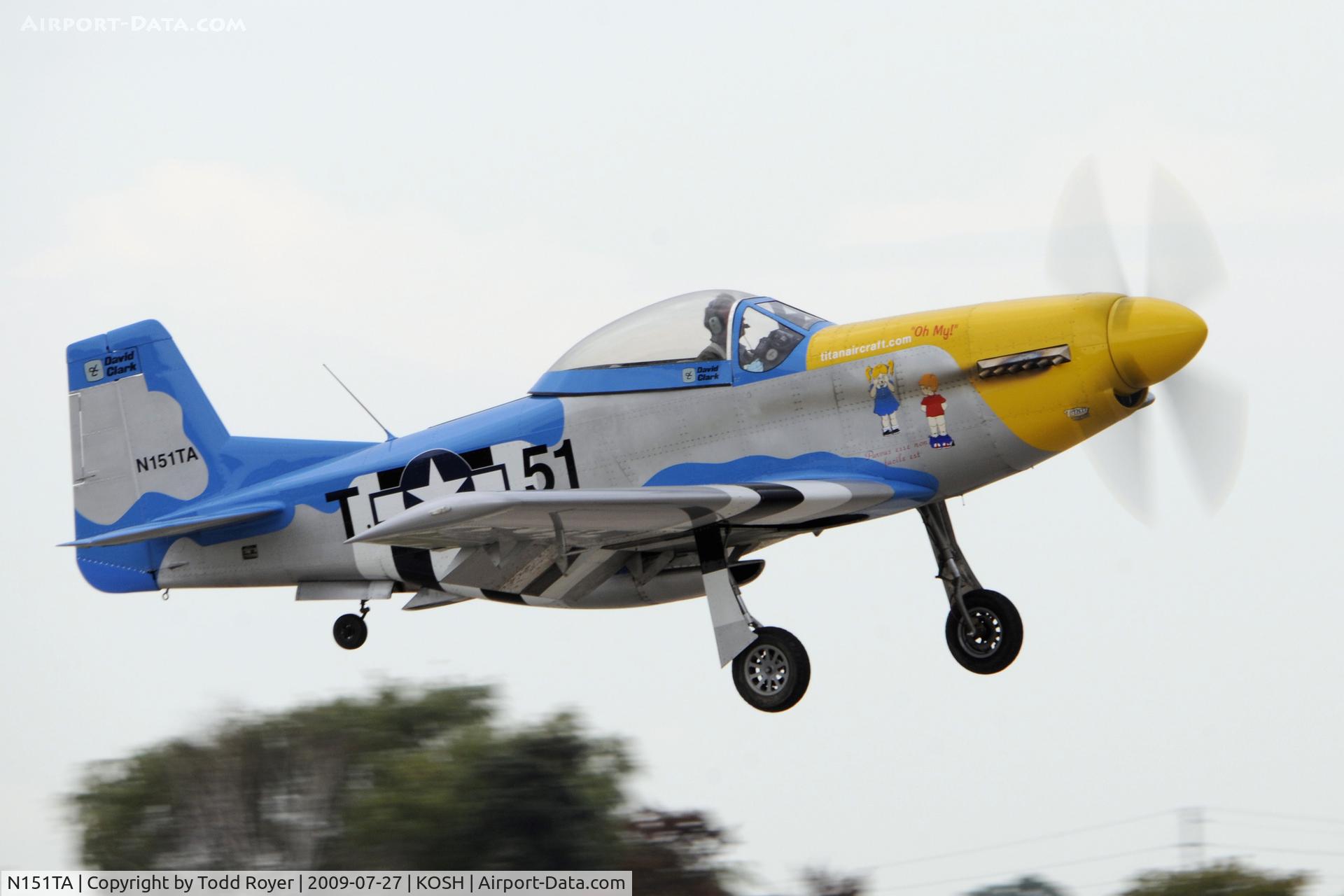 N151TA, Titan T-51 Mustang C/N M04SV6SOHK0027, Departing OSH on 18
