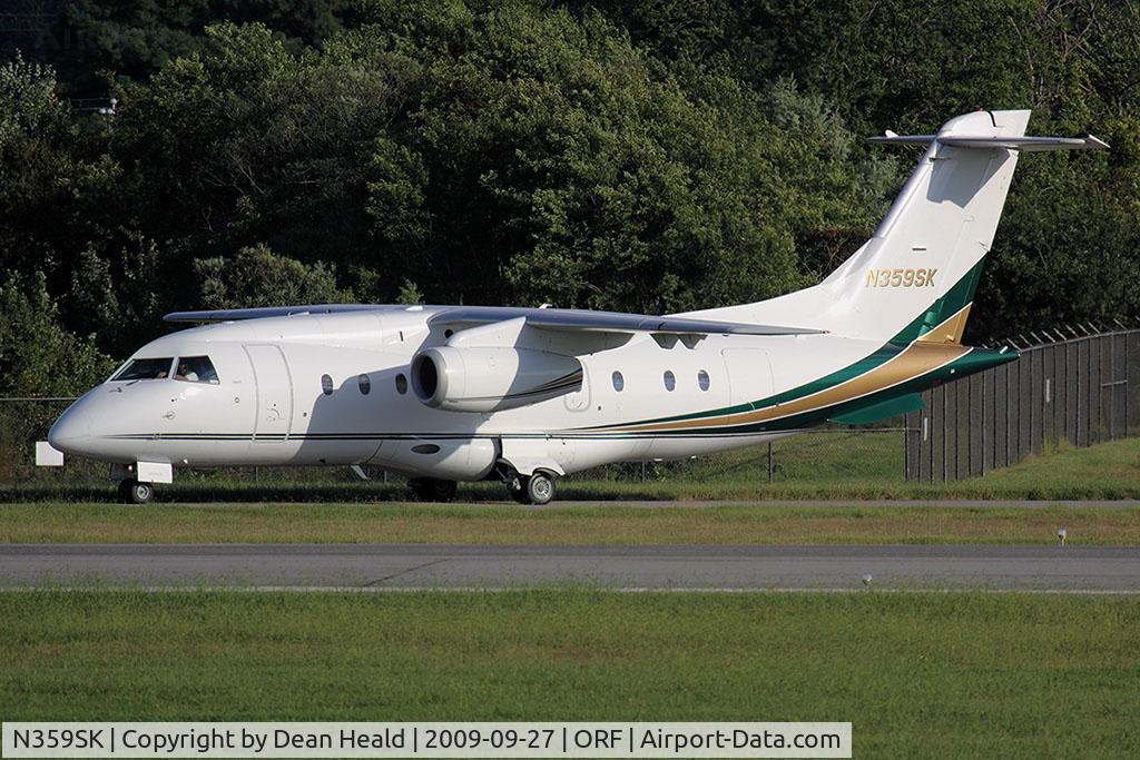 N359SK, 2002 Fairchild Dornier 328-300 328JET C/N 3202, Ulitmate Jetcharters Dornier Do-328-300 Jet N359SK holding short of RWY 23 on taxiway 