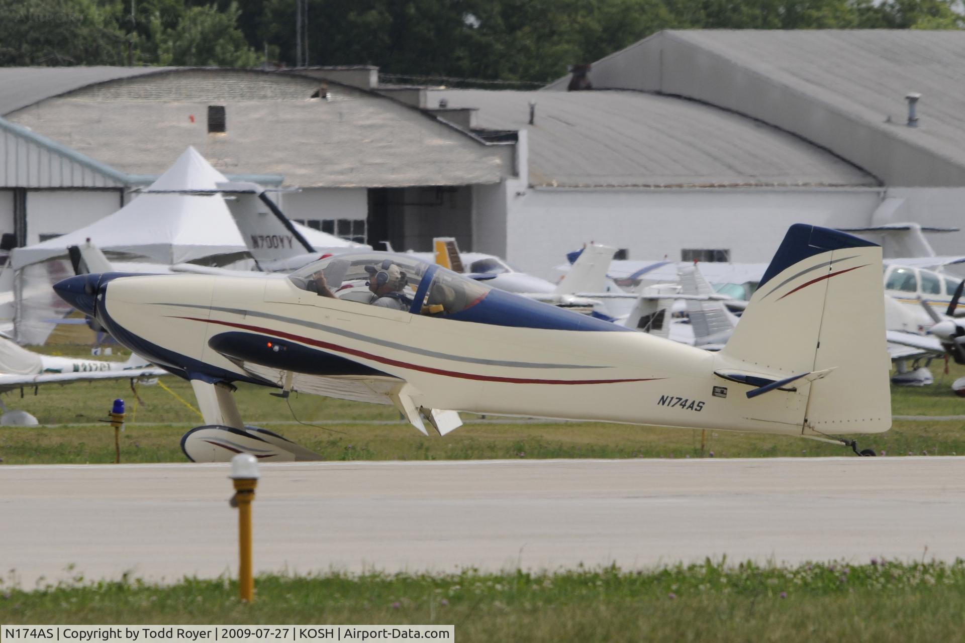 N174AS, 2005 Vans RV-7 C/N 71086, Taxi to parking
