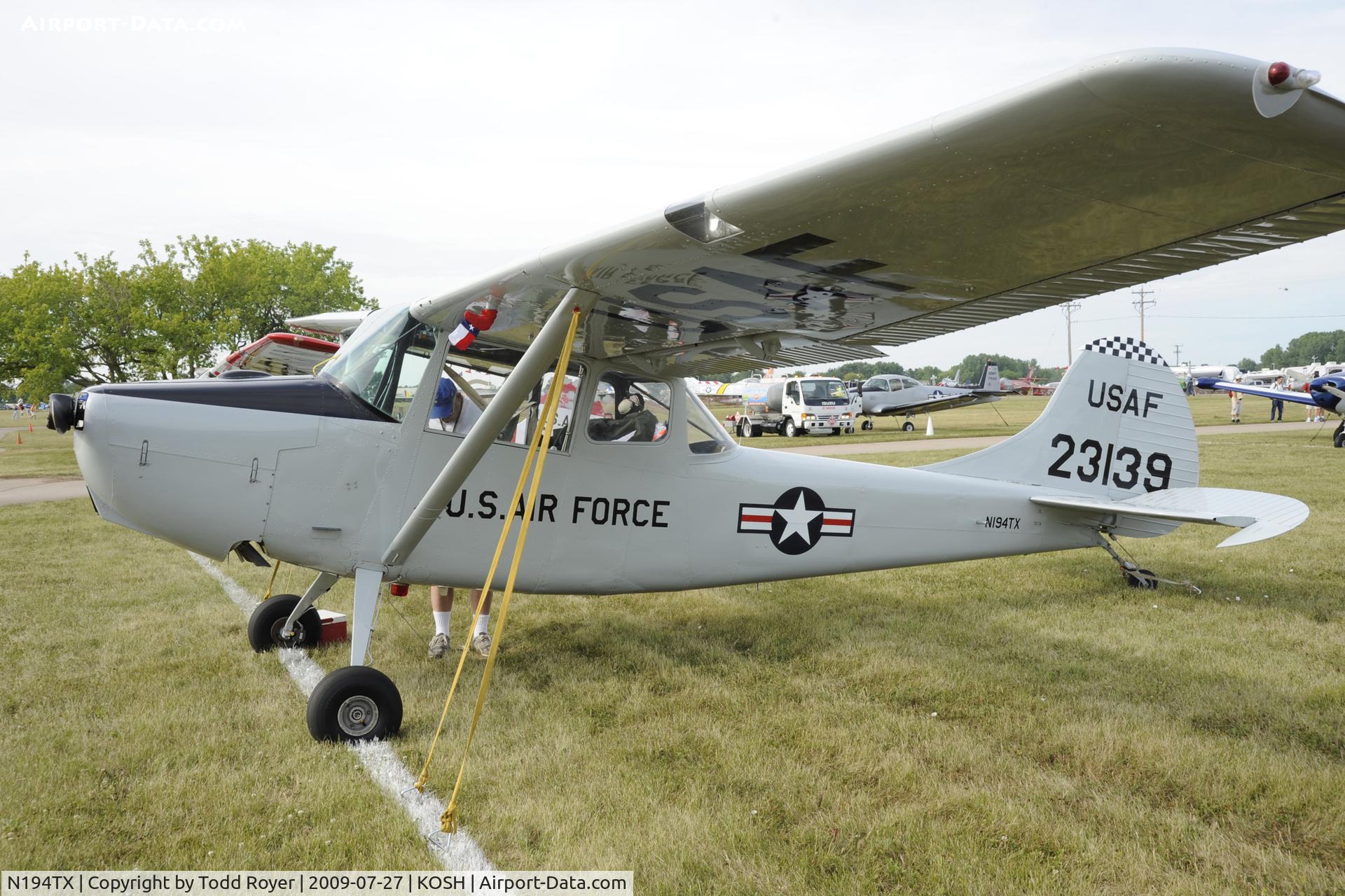 N194TX, 1951 Cessna 0-1A C/N 23139, Oshkosh EAA 2009