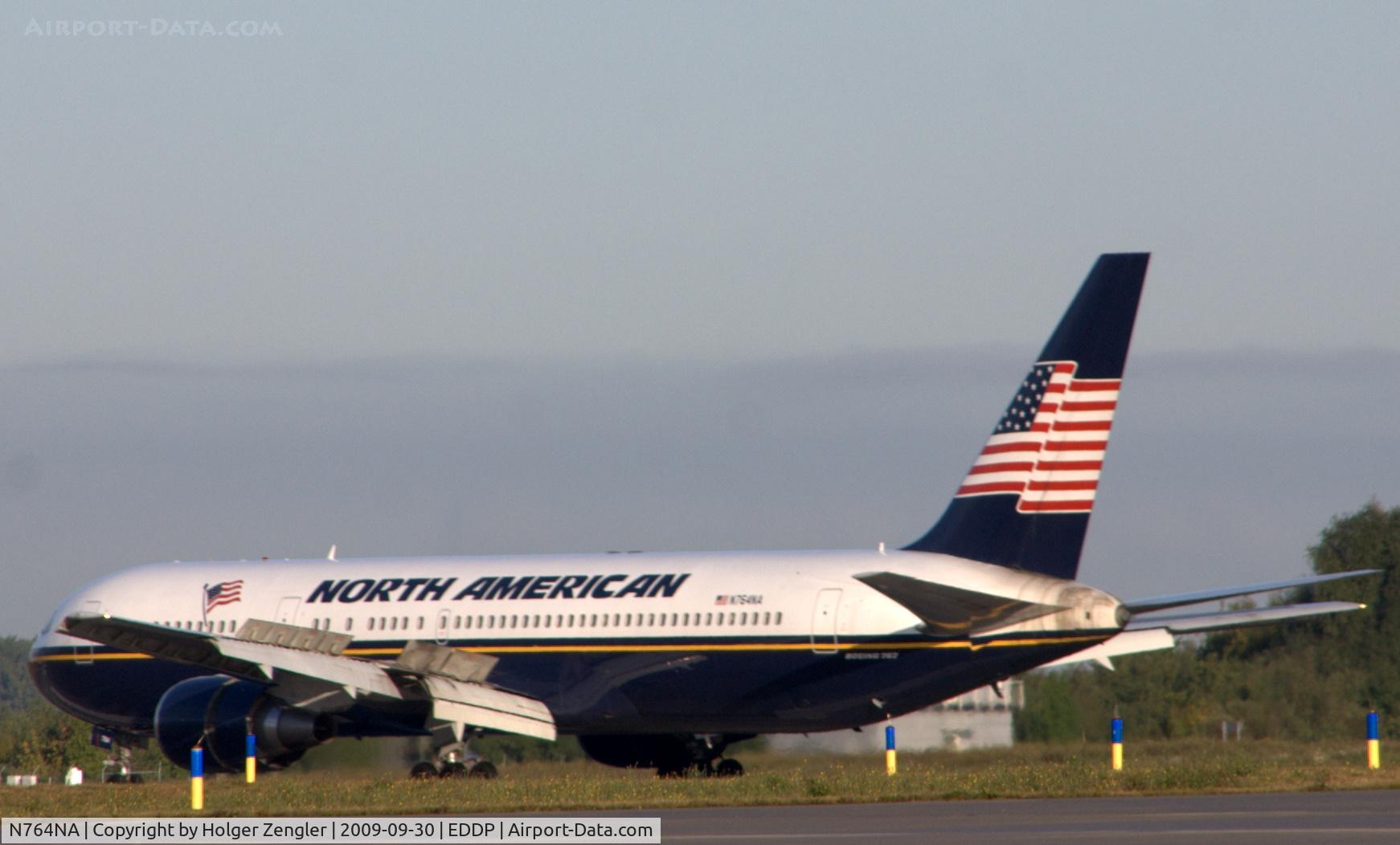 N764NA, 1993 Boeing 767-328 C/N 27135, Just landed for a short stop on the way to the United States