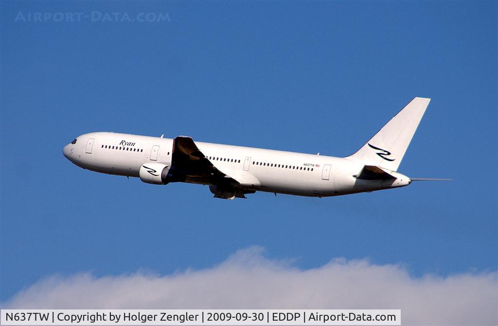 N637TW, 1991 Boeing 767-33A C/N 25403, Just another middle-east shuttle leaving LEJ