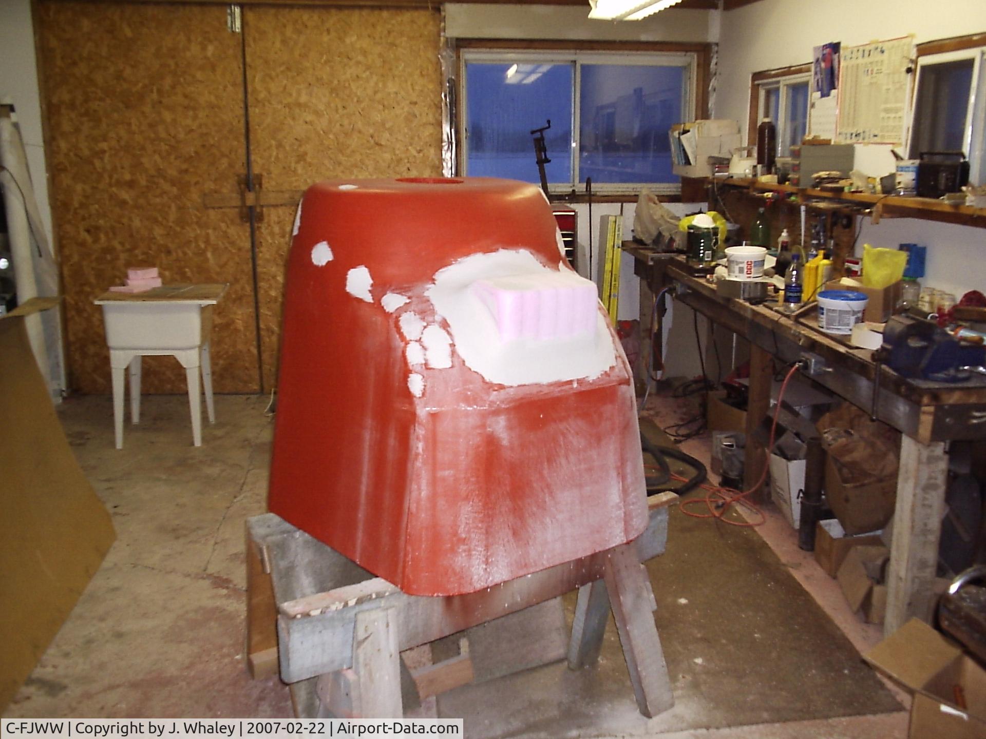 C-FJWW, 2003 Wag-Aero Sportsman 2+2 C/N 932, Cowl form in the making - 3