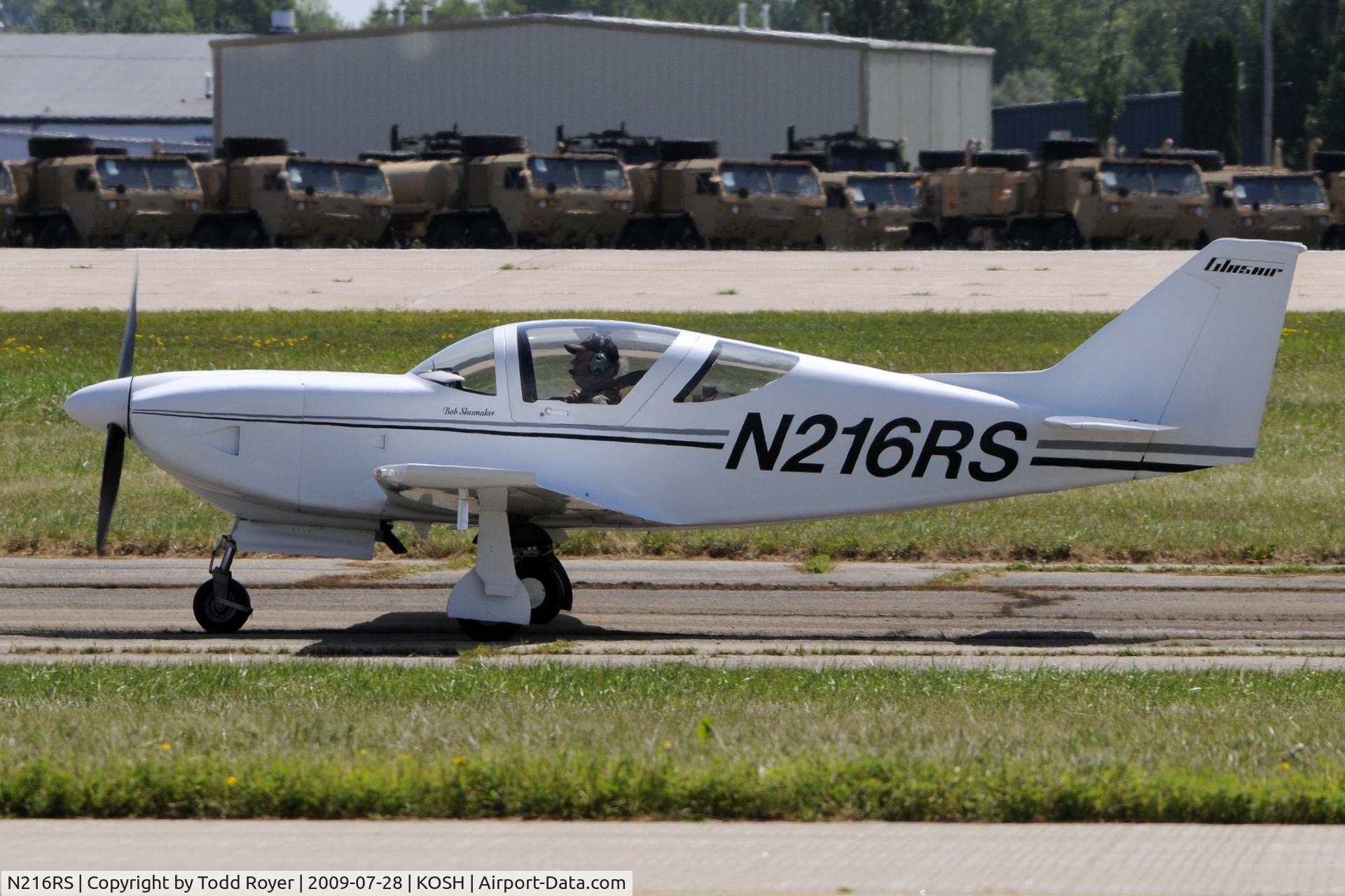 N216RS, 1998 Stoddard-Hamilton Glasair IS RG C/N 2161, Taxi to parking