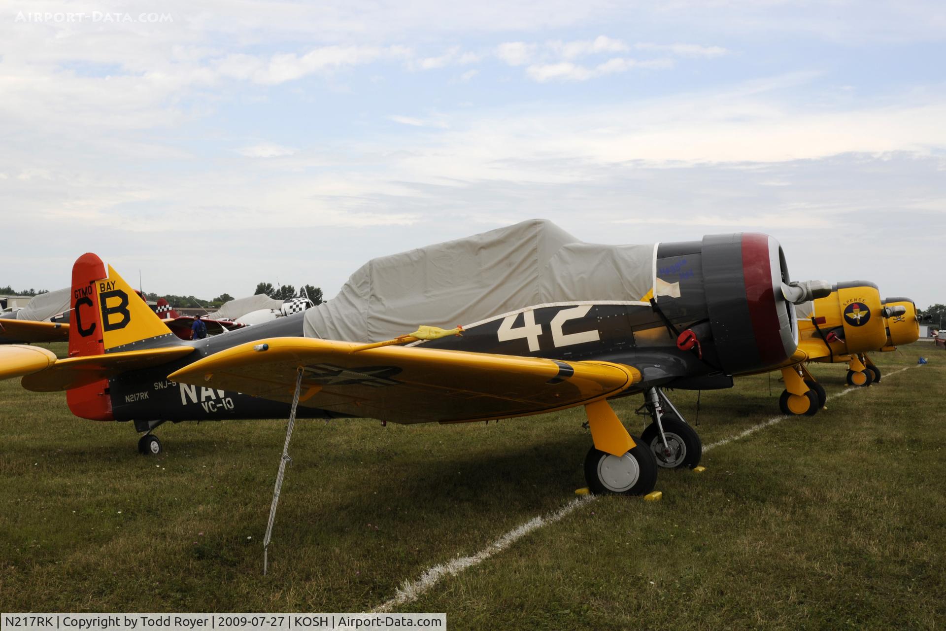 N217RK, North American AT-6 C/N 88-16284, Oshkosh EAA Fly-in 2009