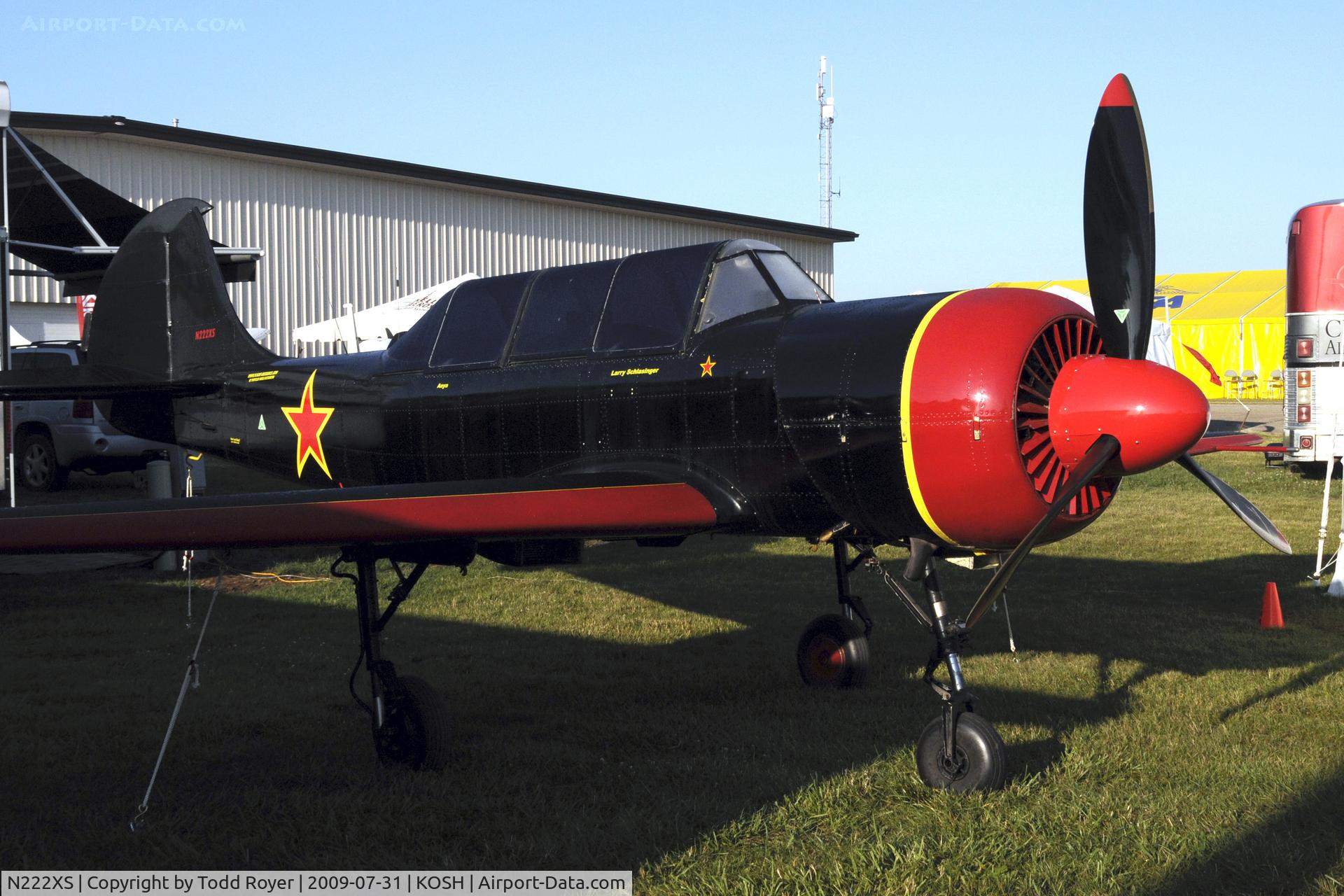 N222XS, 1993 Yakovlev Yak-52 C/N 9311701, Oshkosh EAA Fly-in 2009