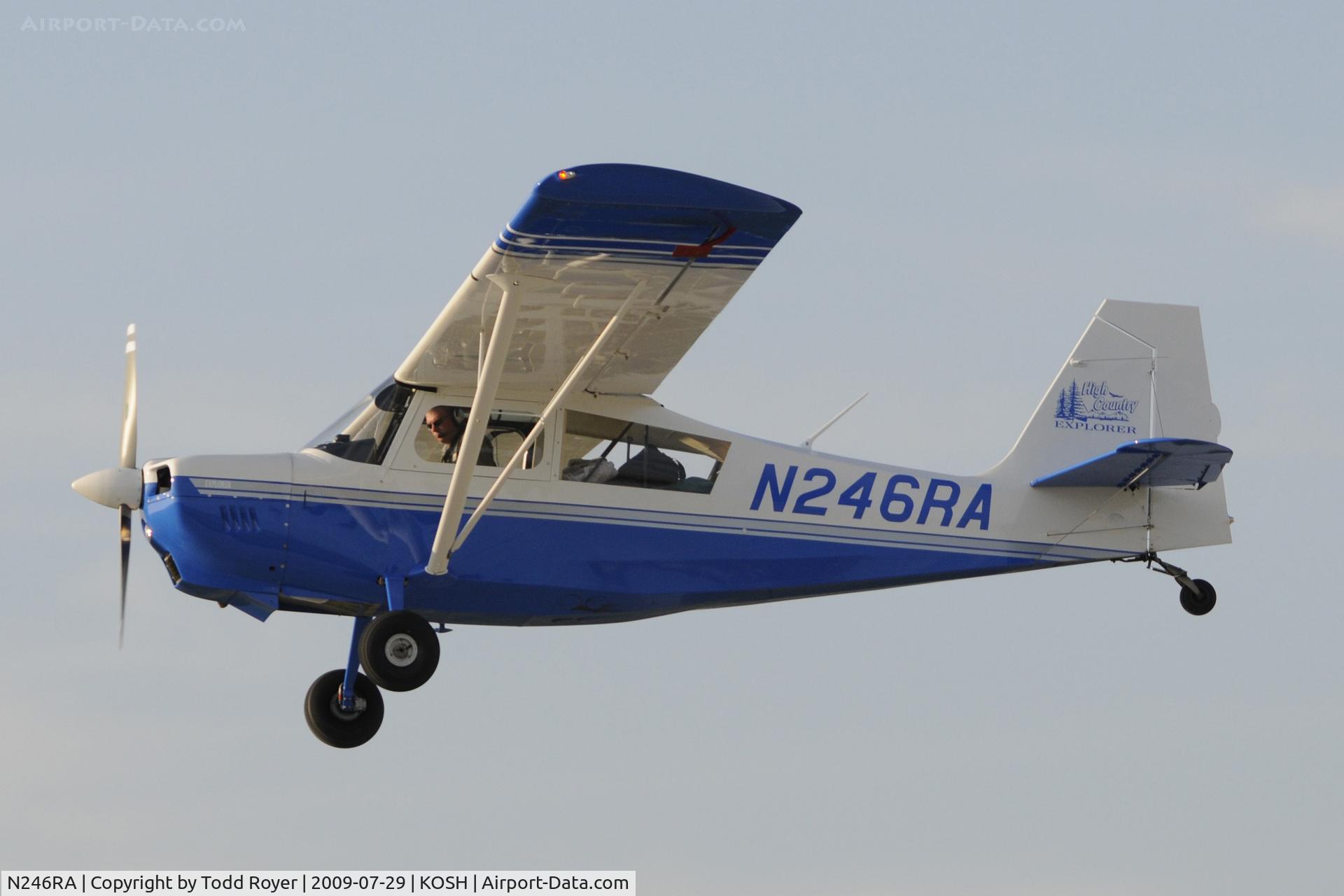 N246RA, 2005 American Champion 7GCBC C/N 1398-2005, Departing OSH on 27