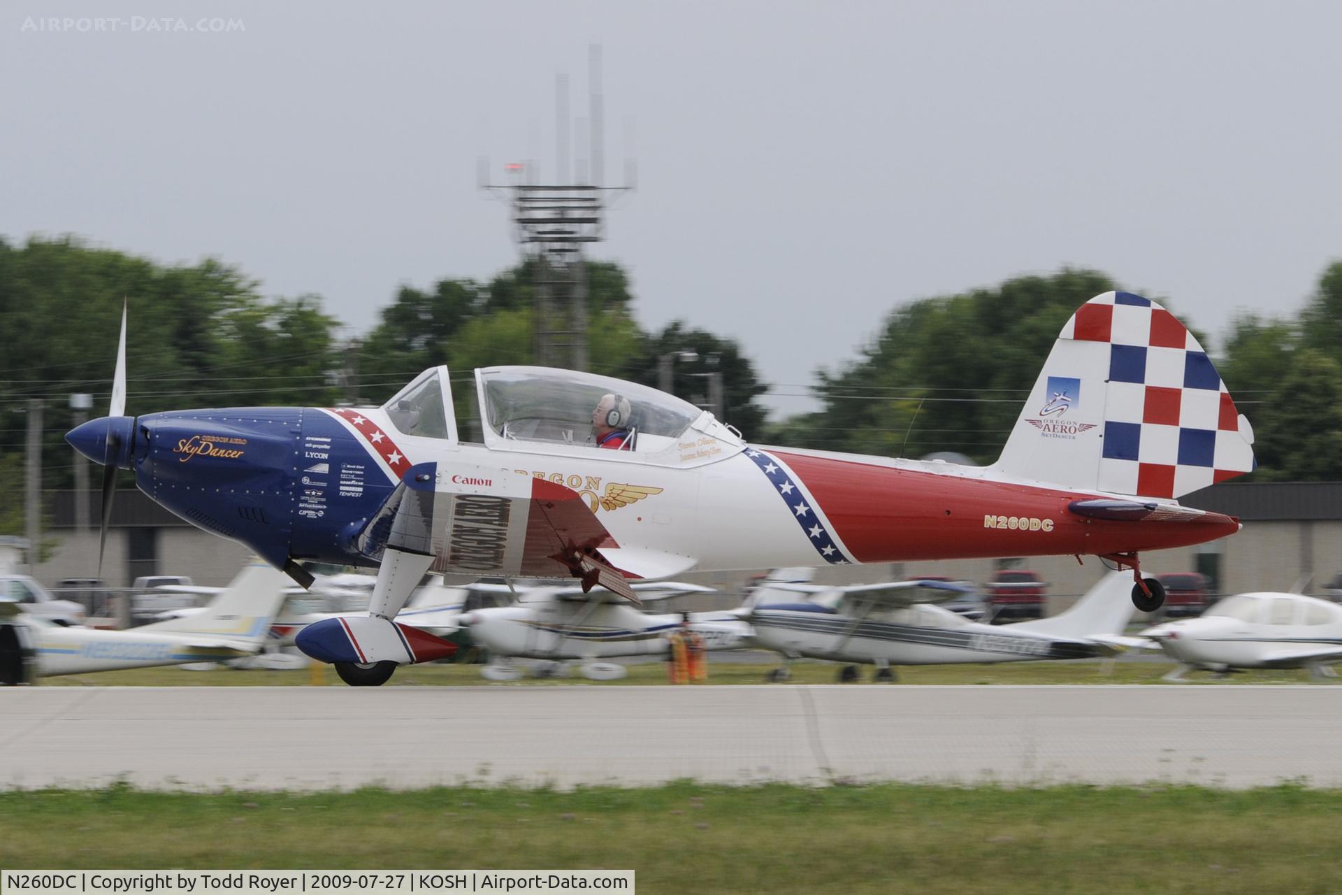 N260DC, 1956 De Havilland Canada DHC-1B-2-S5 Chipmunk Mk2 C/N 180-218, Departing OSH on 27