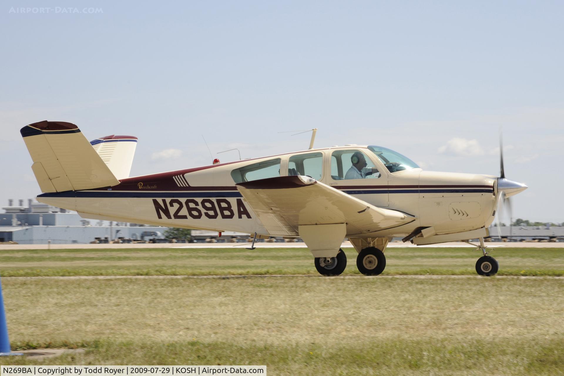 N269BA, 1958 Beech J35 Bonanza C/N D-5618, Taxi to parking