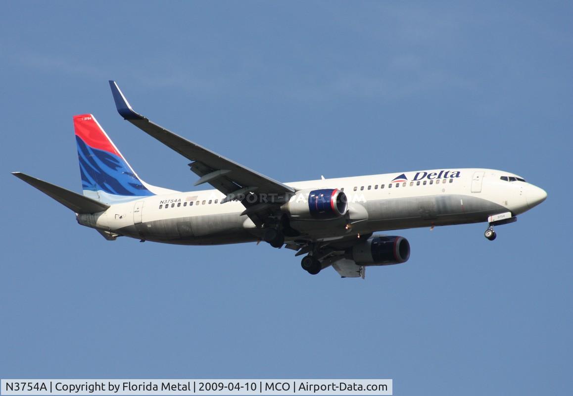 N3754A, 2001 Boeing 737-832 C/N 29626, Delta 737-800