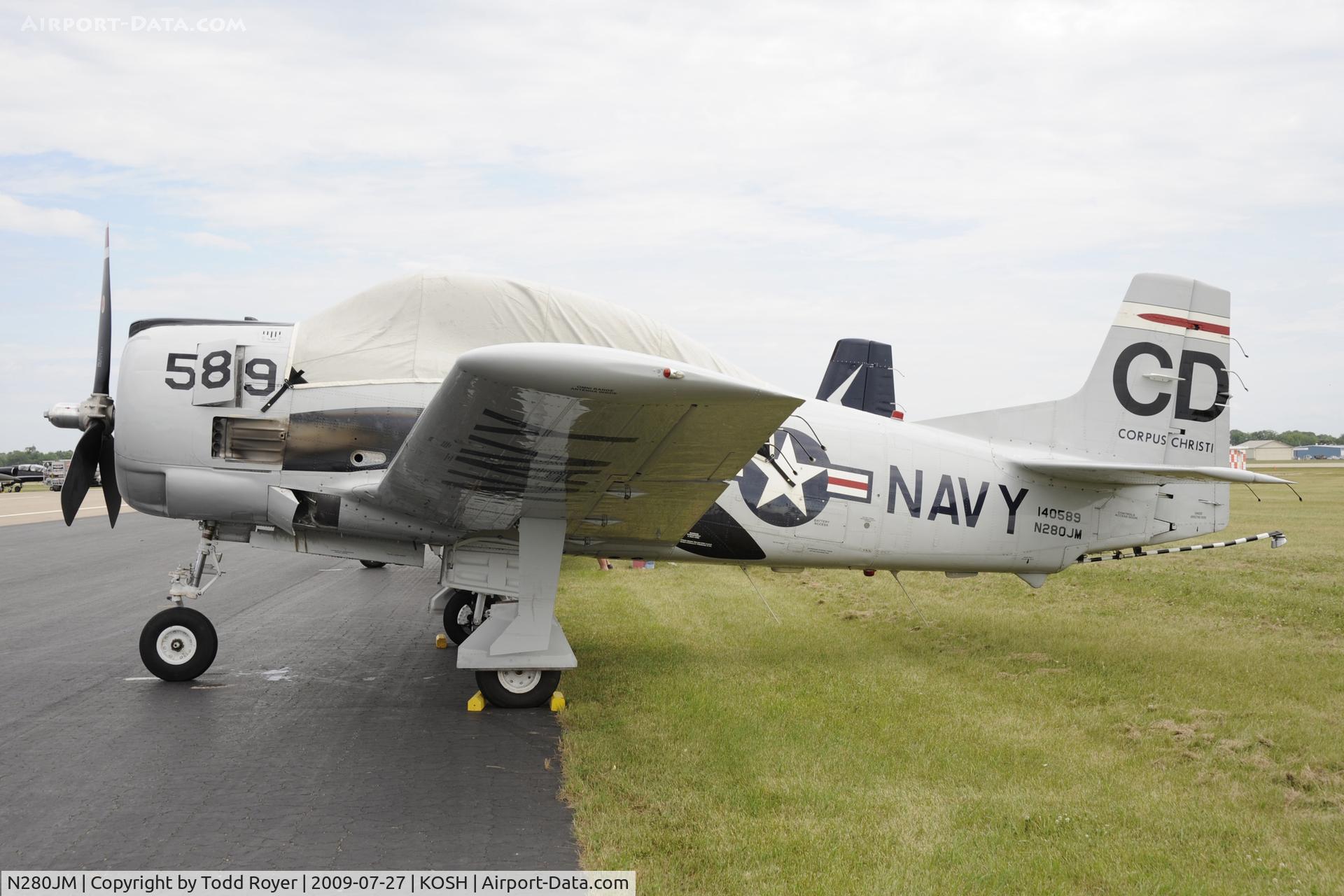 N280JM, North American T-28C Trojan Trojan C/N 226-166, Oshkosh EAA Fly-in 2009