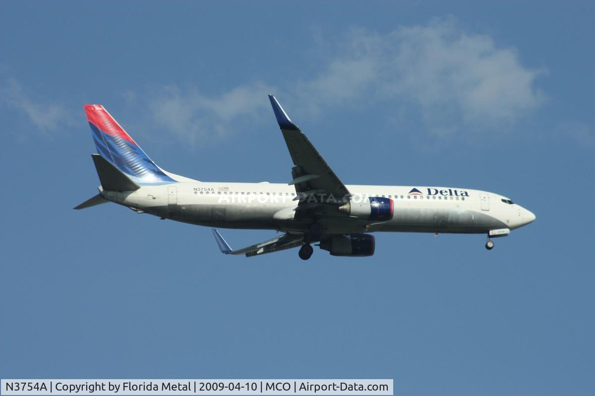 N3754A, 2001 Boeing 737-832 C/N 29626, Delta 737-800