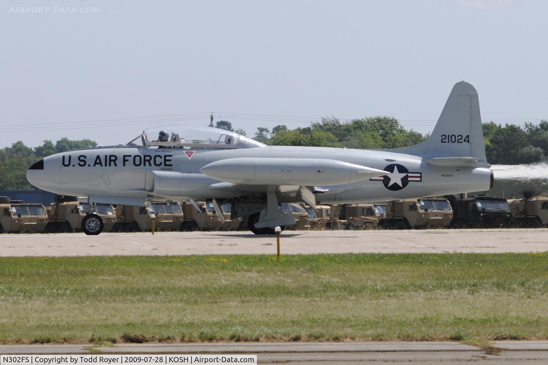 N302FS, 1953 Canadair CT-133 Silver Star 3 C/N T33-24, Landing 36 at OSH
