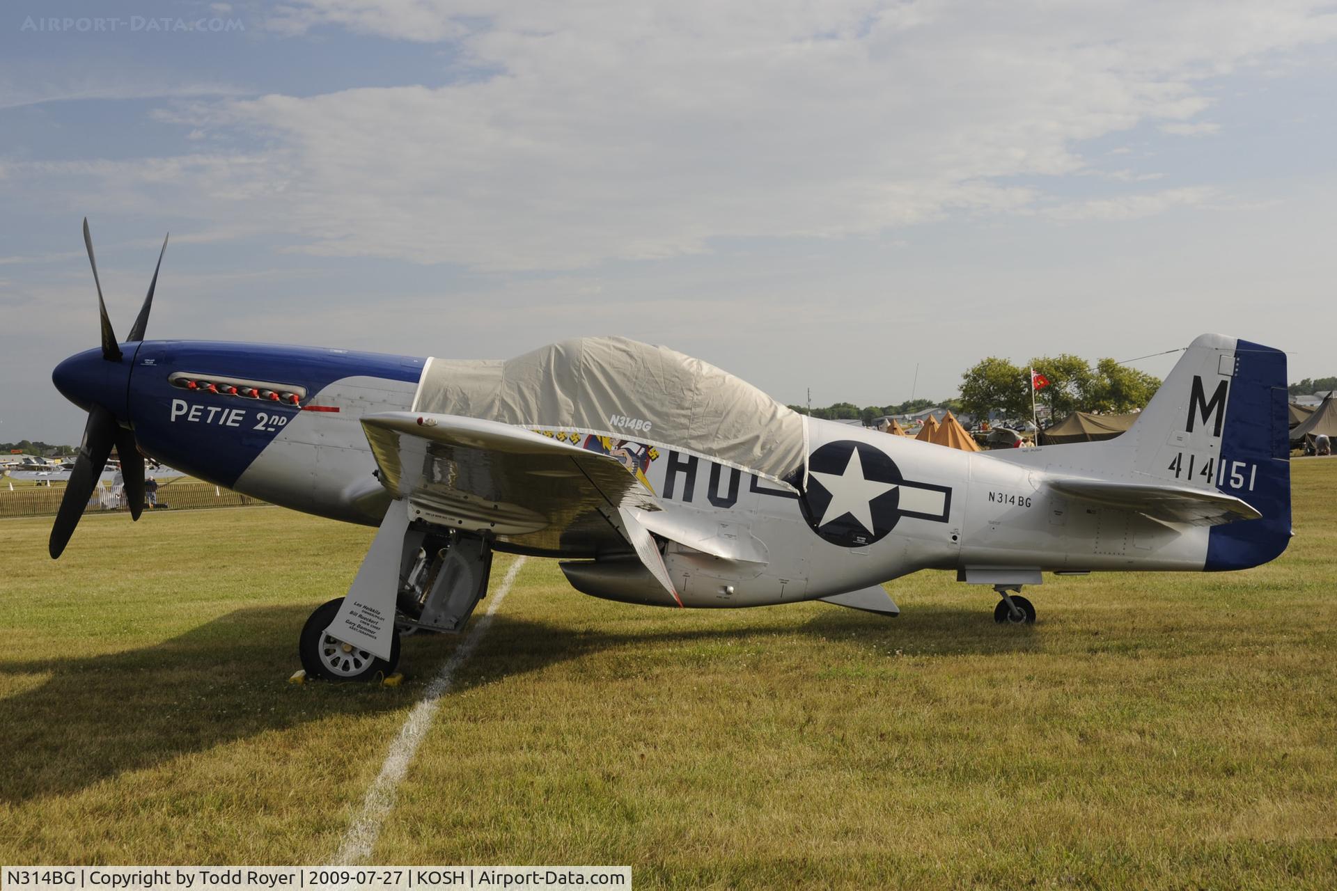 N314BG, North American P-51D Mustang C/N 122-3999 (44-73140), Oshkosh EAA Fly-in 2009