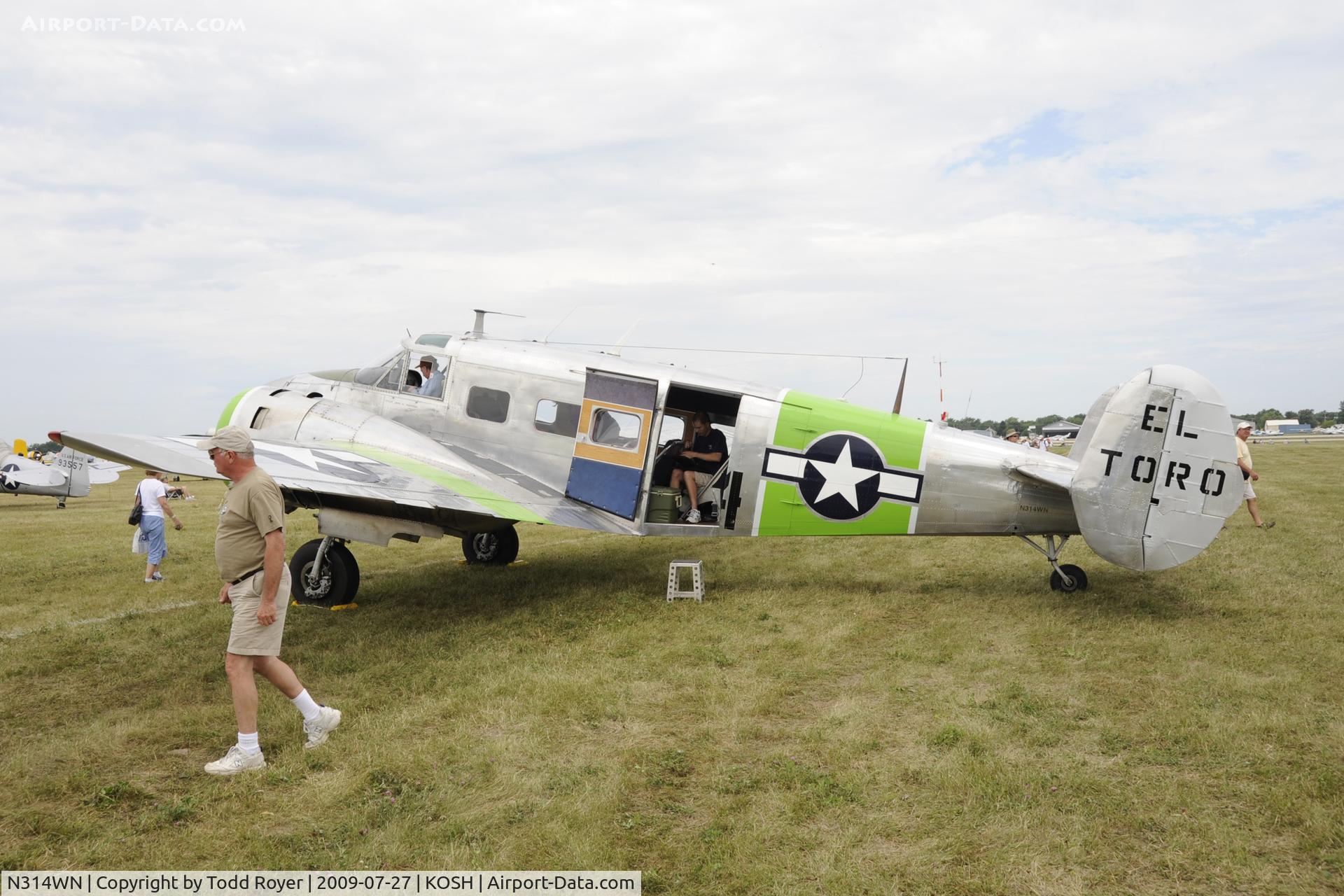 N314WN, 1952 Beech C-45H Expeditor C/N AF-566, Oshkosh EAA Fly-in 2009