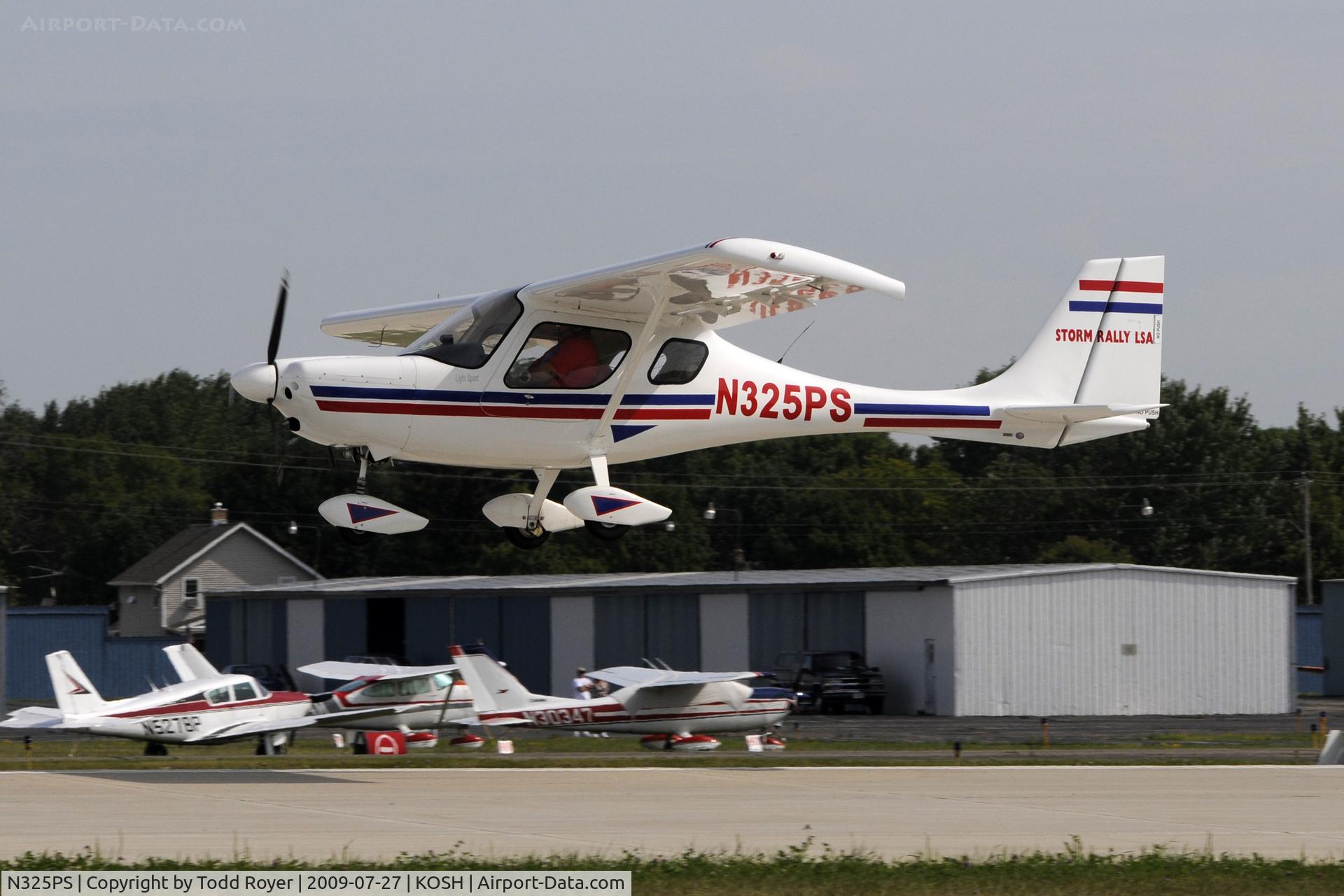 N325PS, Storm Rally C/N R3-0US-0002, Departing OSH on 27