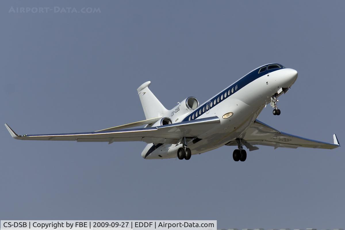 CS-DSB, 2008 Dassault Falcon 7X C/N 43, climbing out