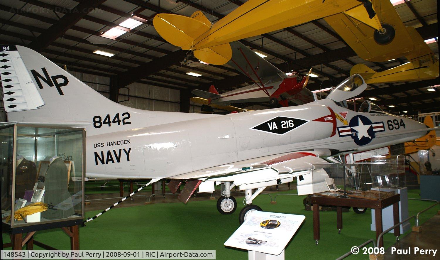 148543, Douglas A-4C Skyhawk C/N 12736, Walking up on the Scooter on display