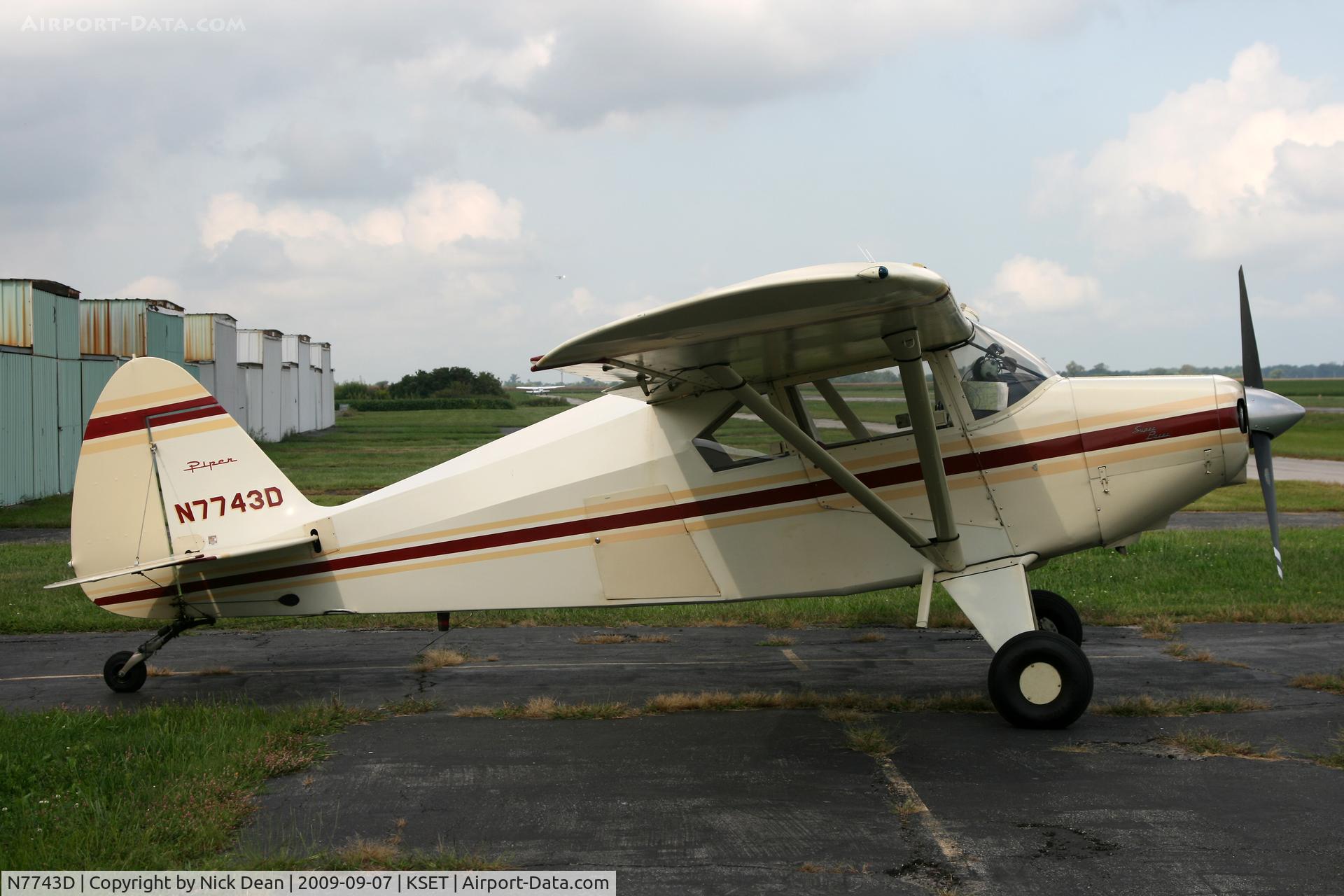 N7743D, 1957 Piper PA-22-150 Tri-Pacer C/N 22-5422, KSET