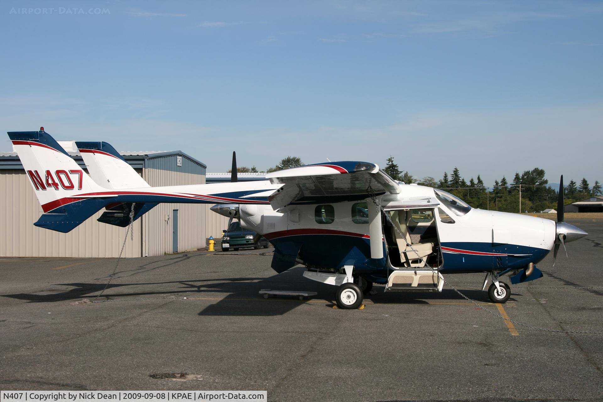 N407, 1976 Cessna T337G Turbo Super Skymaster C/N P3370251, KPAE