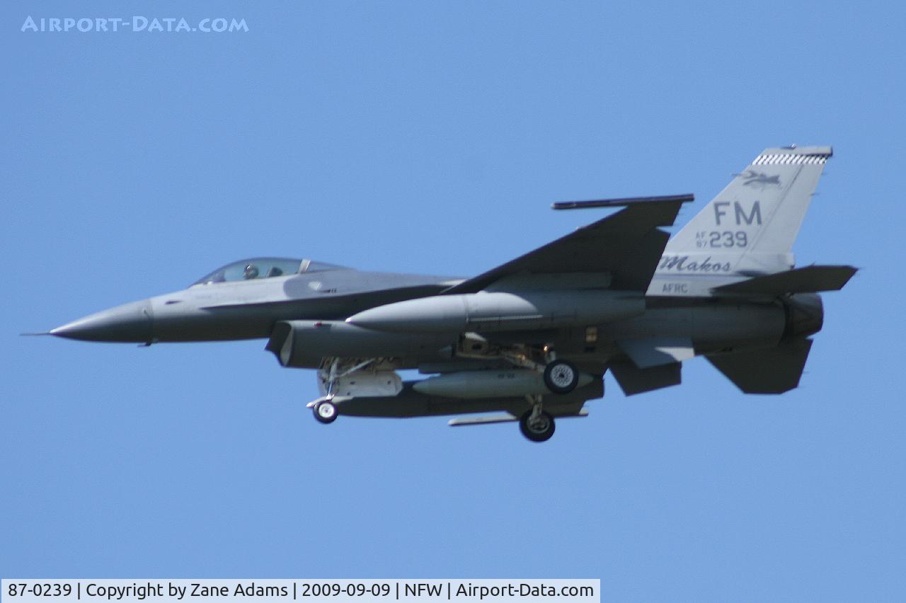 87-0239, 1987 General Dynamics F-16C Fighting Falcon C/N 5C-500, USAF F-16C at Carswell / NAS Ft. Worth