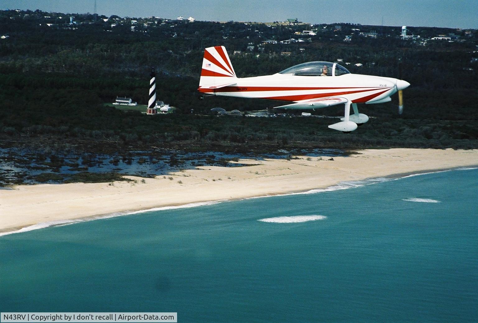 N43RV, 2000 Vans RV-8 C/N 80207, Over Hatteras, N.C. October 2003