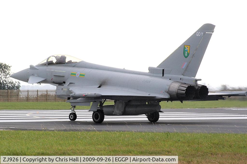ZJ926, 2006 Eurofighter EF-2000 Typhoon FGR4 C/N 0083/BS017, Royal Air Force 3 sqn