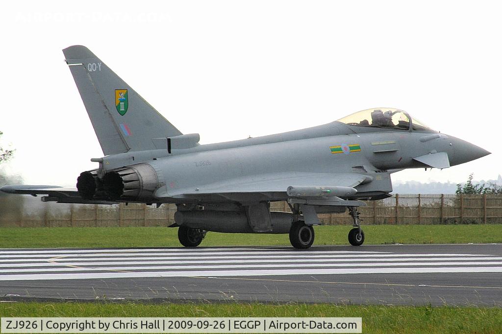 ZJ926, 2006 Eurofighter EF-2000 Typhoon FGR4 C/N 0083/BS017, Royal Air Force 3 sqn