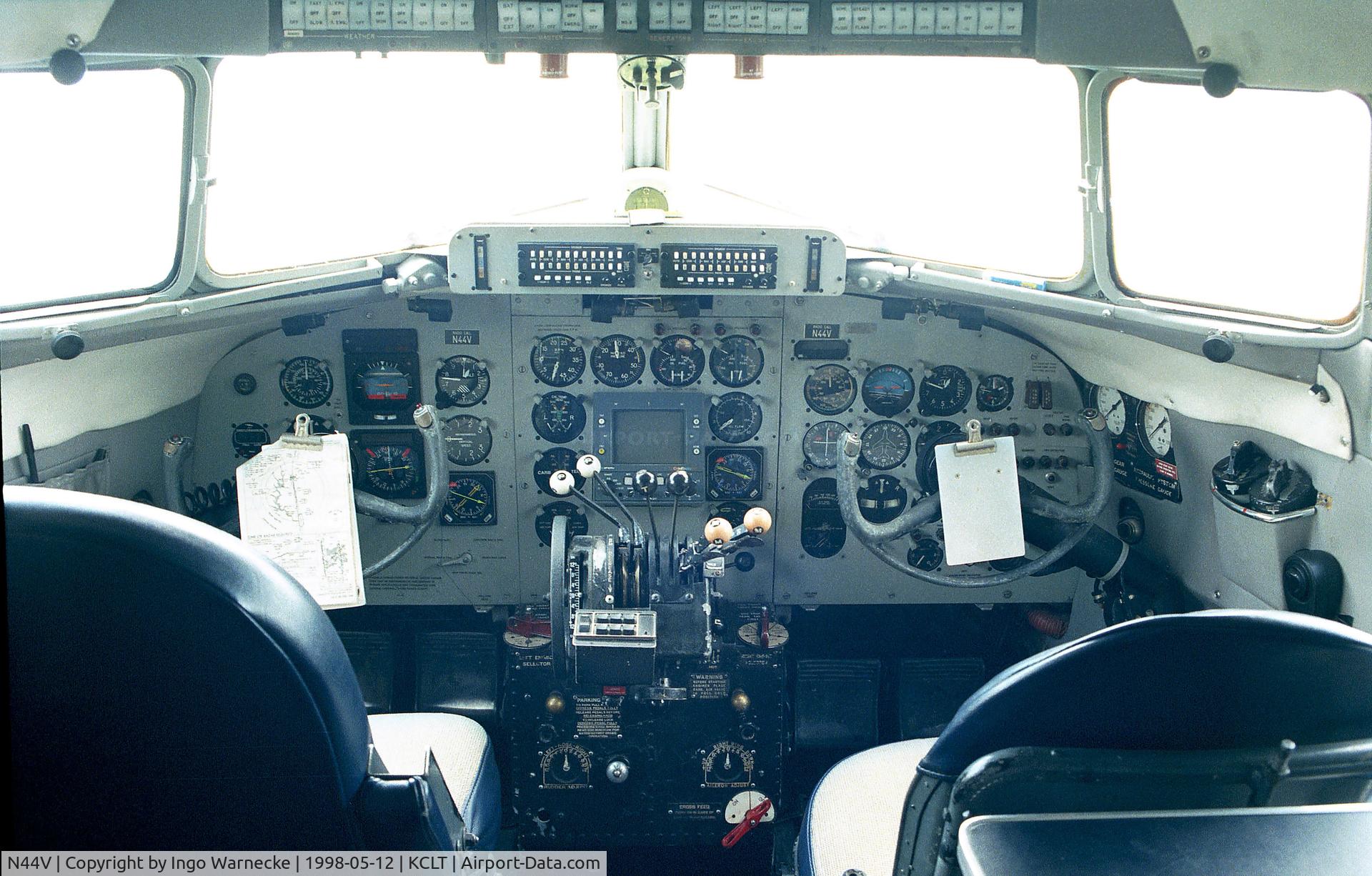 N44V, 1942 Douglas DC-3 C/N 4545, Douglas DC-3 cockpit seen at the Carolinas Aviation Museum, Charlotte NC  #c