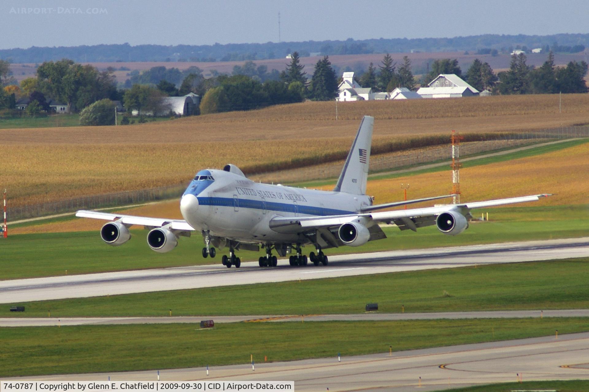 74-0787, 1974 Boeing E-4B C/N 20684, Shot from the control tower