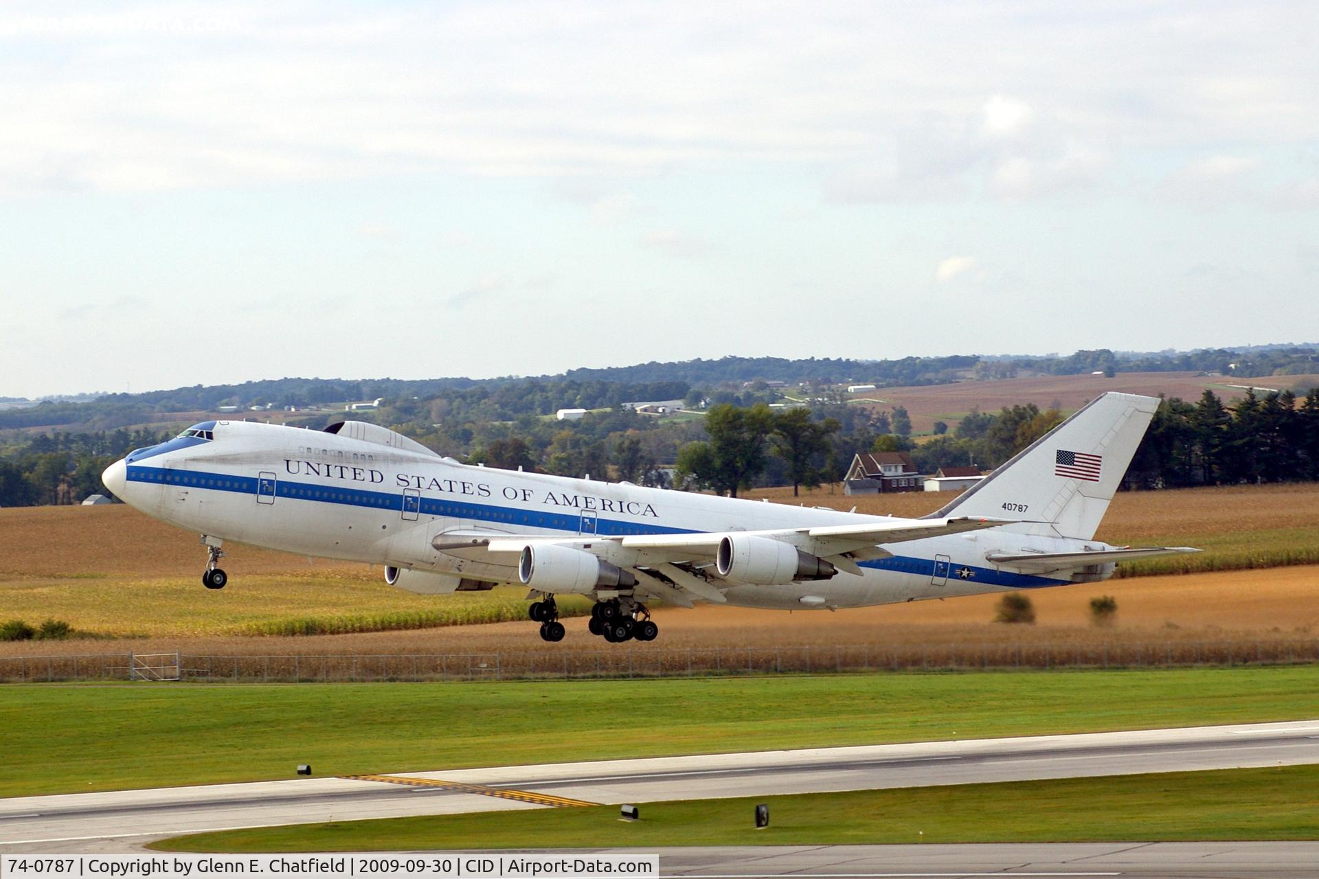 74-0787, 1974 Boeing E-4B C/N 20684, Shot from the control tower
