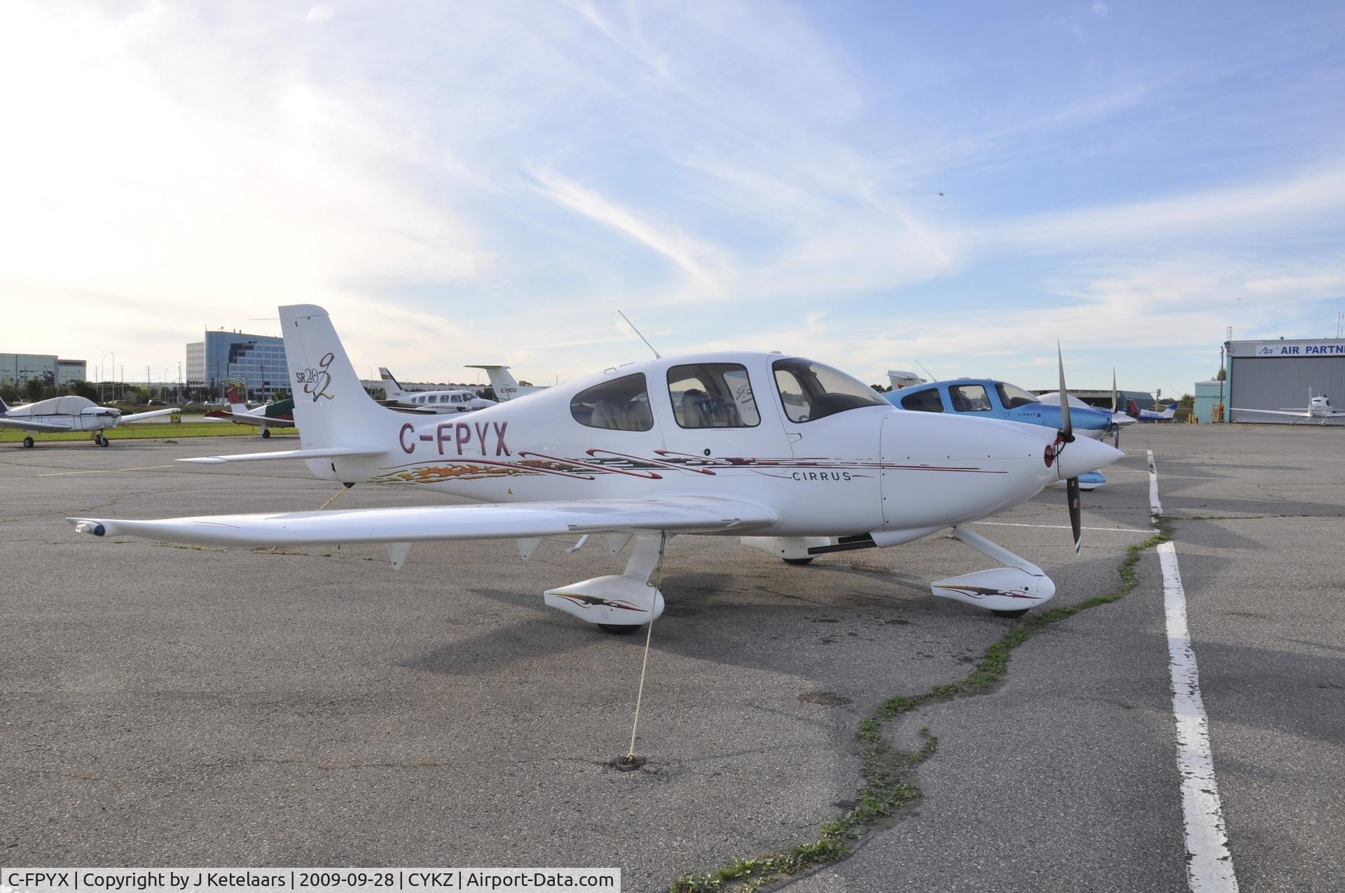C-FPYX, 2005 Cirrus SR20 G2 C/N 1587, Tied down at CYKZ