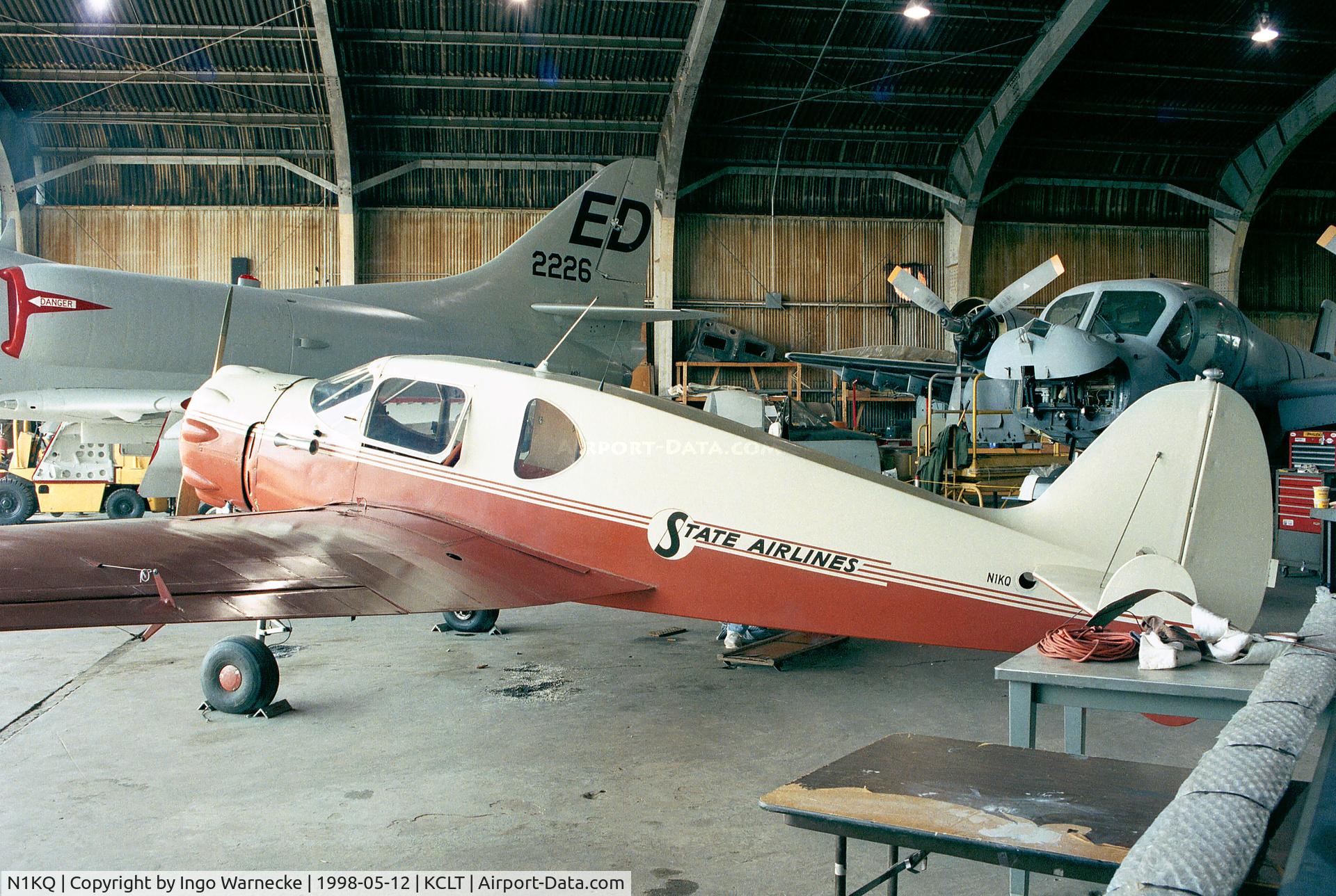 N1KQ, 1940 Bellanca 14-9L C/N 1037, Bellanca 14-9L of State Airlines at the Carolinas Aviation Museum, Charlotte NC