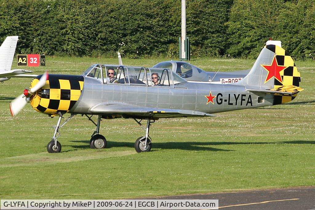 G-LYFA, 1982 Yakovlev Yak-52 C/N 822608, Good to see & even better to hear.