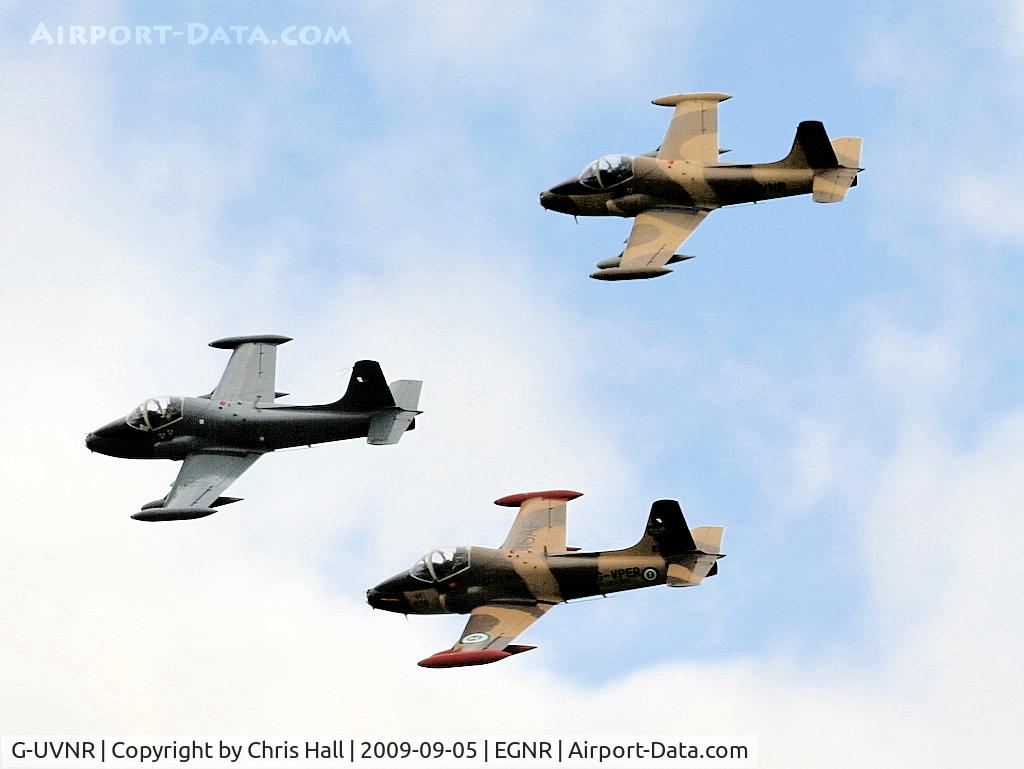 G-UVNR, 1971 BAC 167 Strikemaster Mk.87 C/N EEP/JP/2876, Displaying at the Airbus families day with G-SOAF and G-VPER