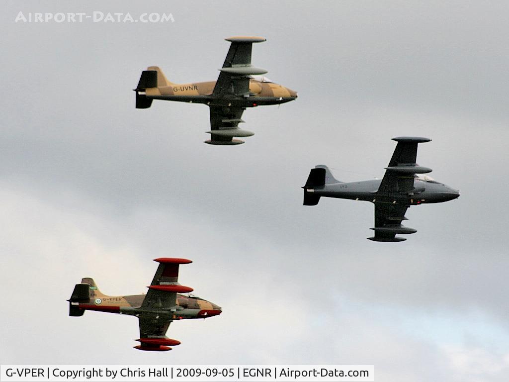 G-VPER, 1976 BAC 167 Strikemaster Mk.80A C/N EEP/JP/4096, Displaying at the Airbus families day with G-SOAF and G-UVNR