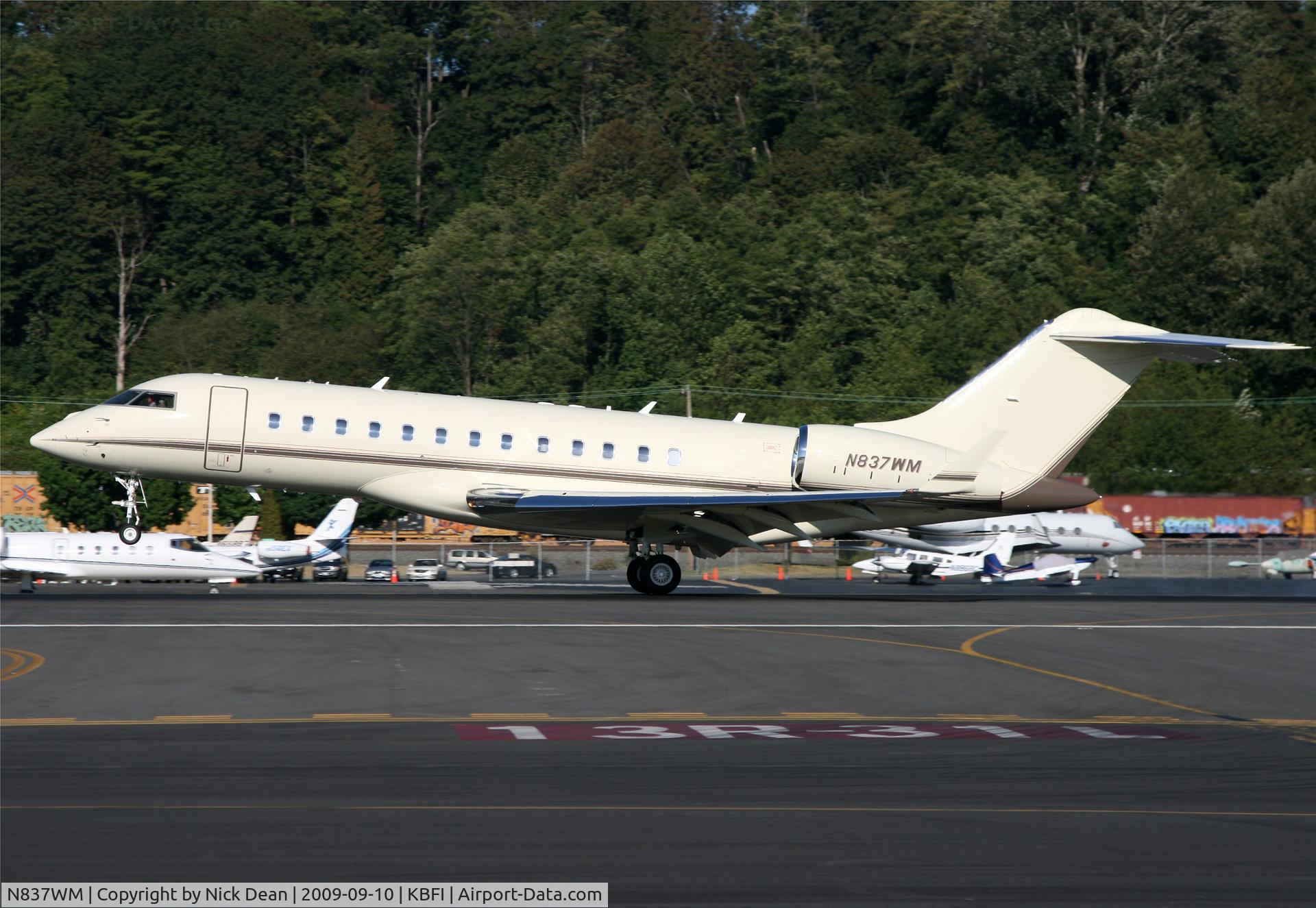N837WM, 2008 Bombardier BD-700-1A10 Global Express C/N 9292, KBFI