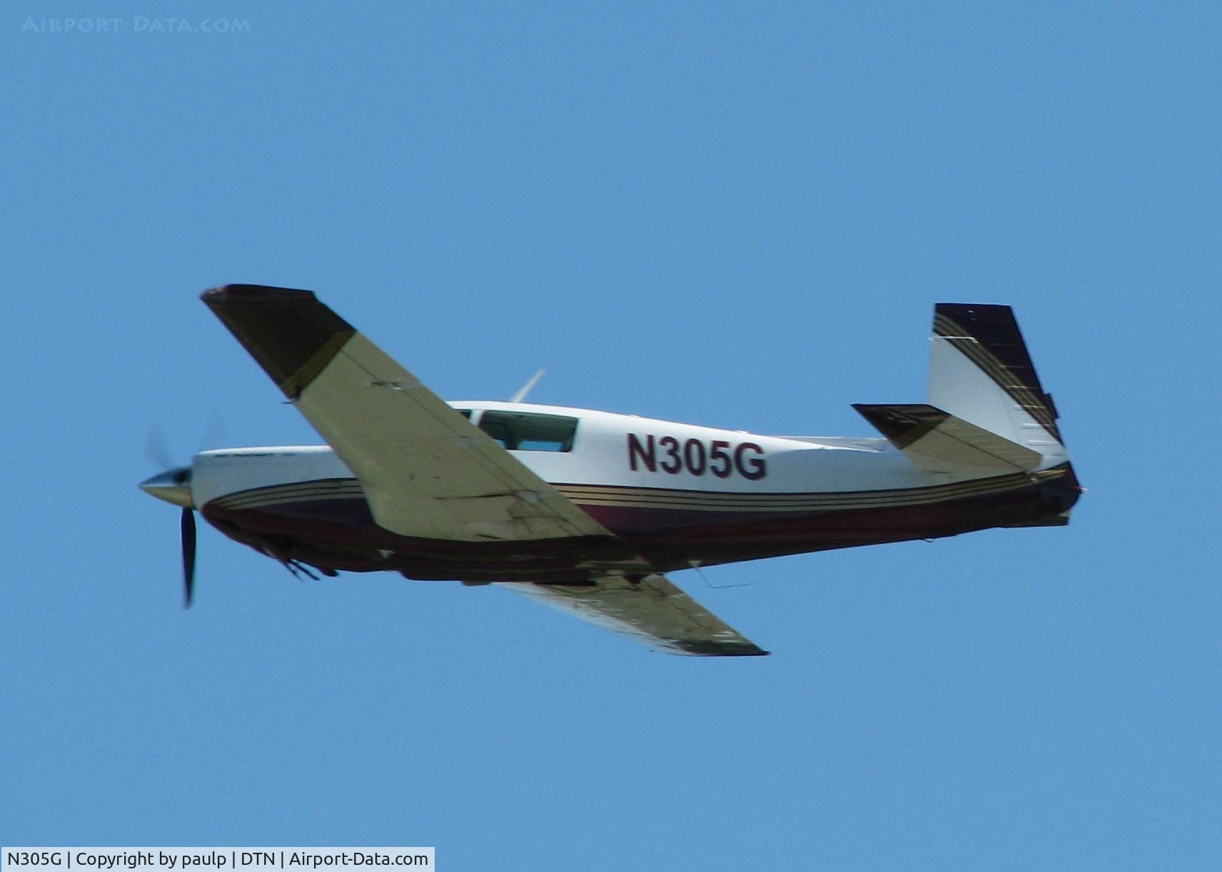 N305G, 1983 Mooney M20K C/N 25-0760, Downtown Shreveport.