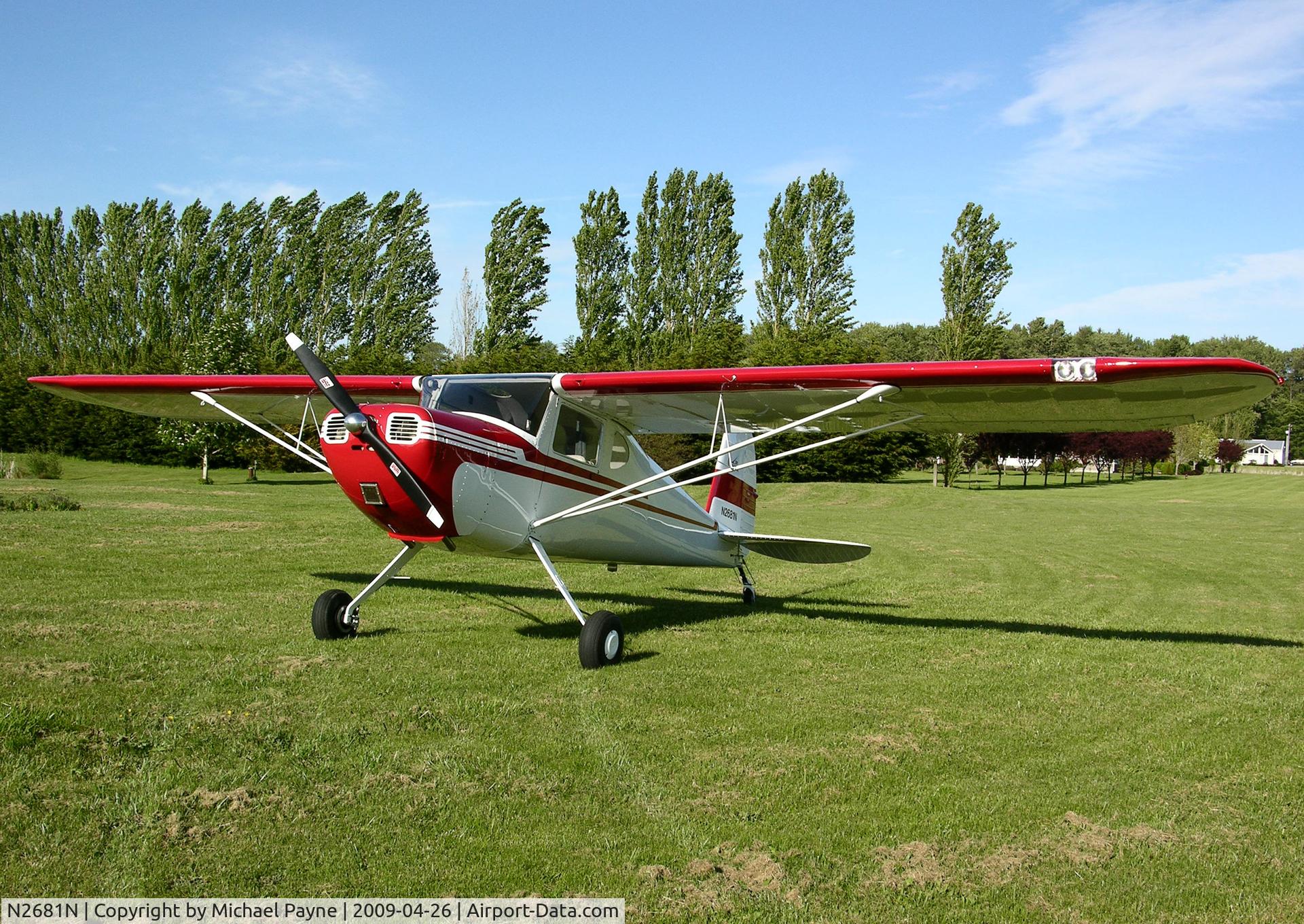N2681N, 1947 Cessna 120 C/N 12939, Just back from test flying.