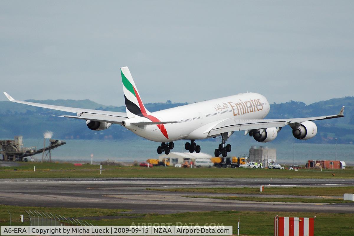 A6-ERA, 2002 Airbus A340-541 C/N 457, At Auckland