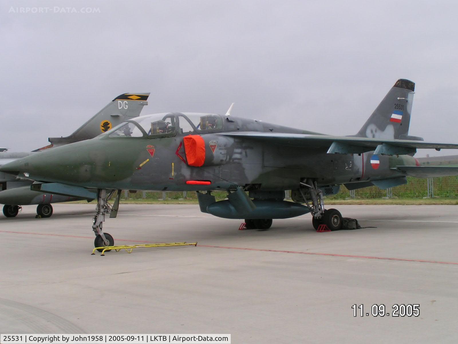 25531, Soko J-22 Orao C/N YU73, Soko J-2 Orao, Serbian Air Force