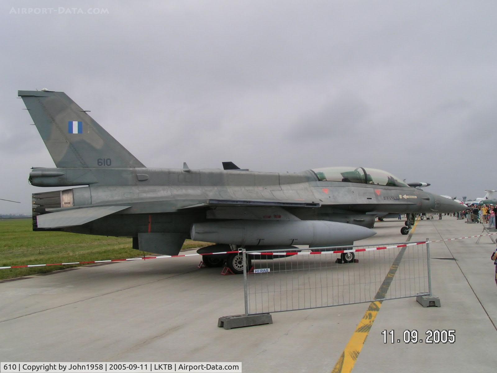 610, 1999 Lockheed Martin F-16DJ Fighting Falcon C/N XM-11, Greek Air Force F-16