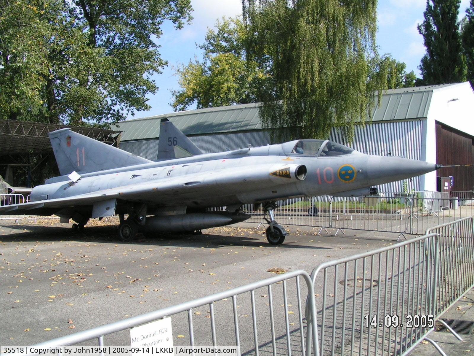 35518, Saab J-35F Draken C/N 35-518, SAAB Draken, Swedish Air Force