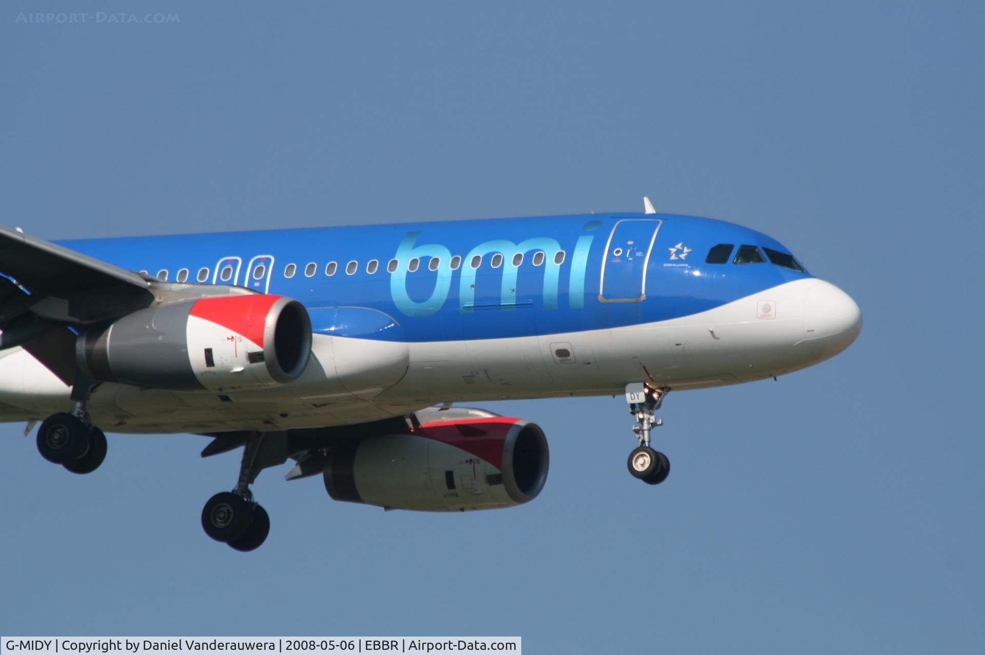 G-MIDY, 1999 Airbus A320-232 C/N 1014, arrival of flight BD145 to rwy 02
