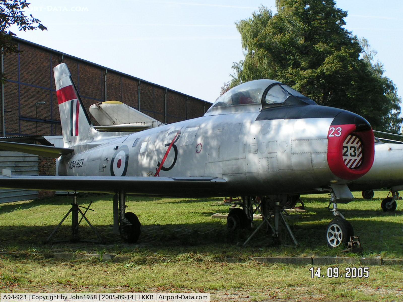 A94-923, 1955 Commonwealth CA-27 Sabre Mk.31 C/N CA27-23, Commonwealth CA-27