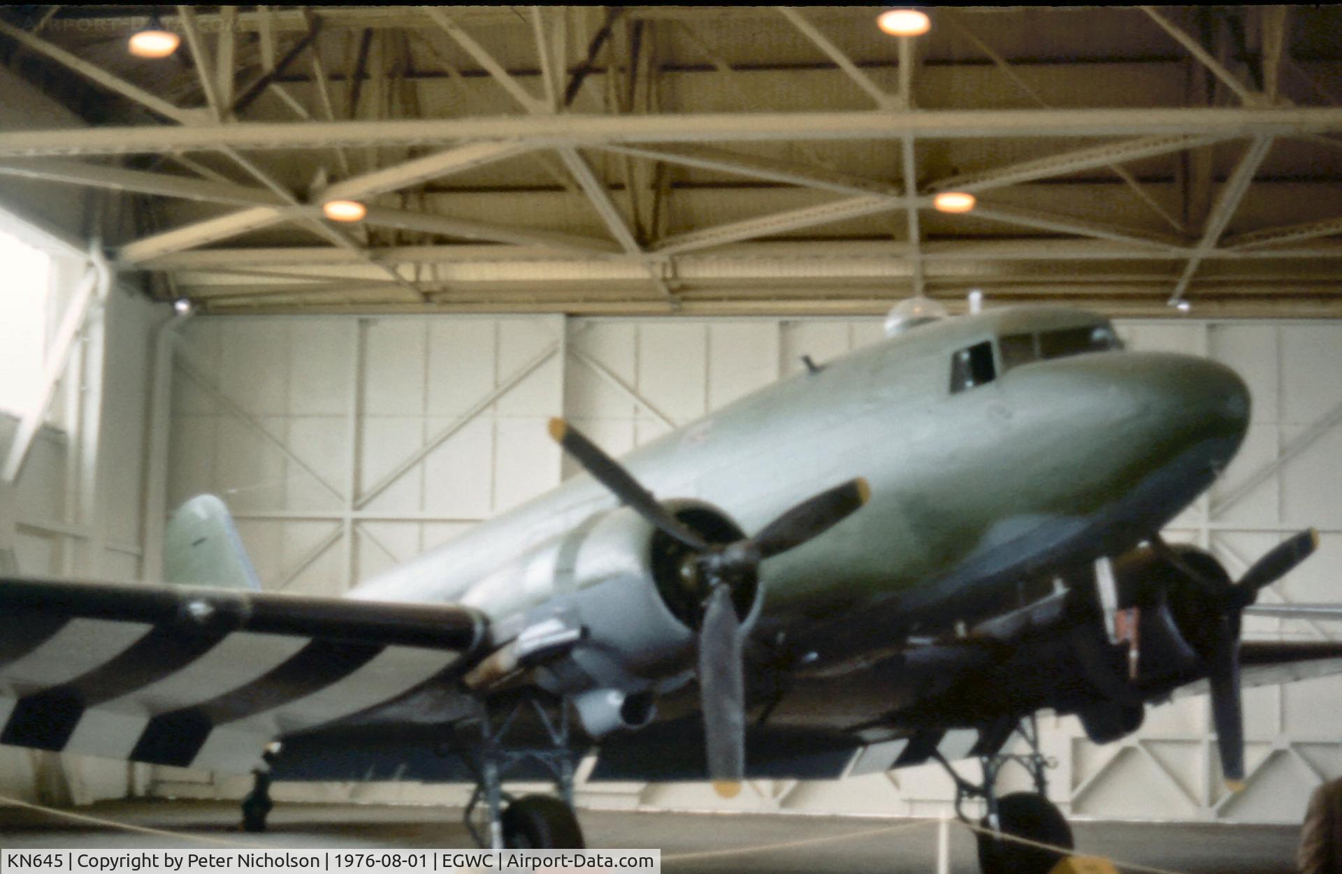 KN645, 1944 Douglas Dakota C.4 C/N 16587 / 33335, In the Summer of 1976 this Dakota C.4 was displayed at Cosford as KG 374 of 271 Squadron.