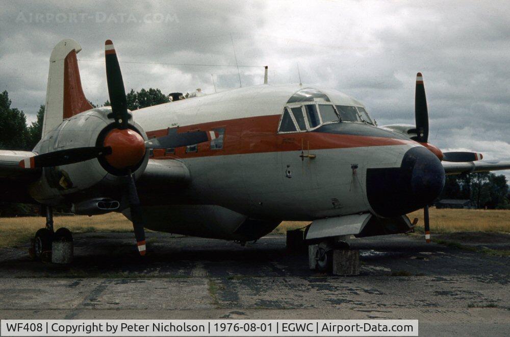 WF408, 1952 Vickers Varsity T.1 C/N 554, This Varsity T.1 was displayed at Cosford in the Summer of 1976 and remained there until 1992.