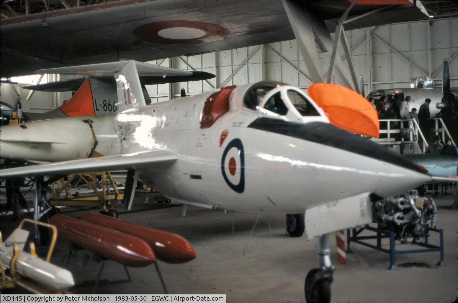 XD145, Saunders-Roe SR53 C/N Not found XD145, The SR.53 as displayed at Cosford in the Summer of 1983.