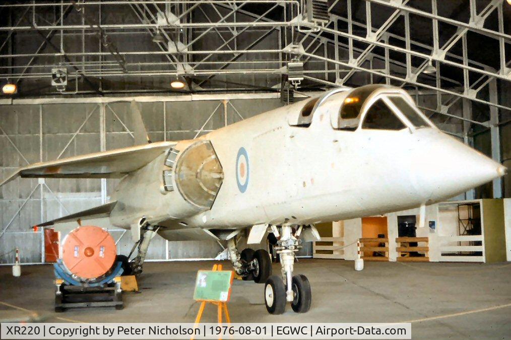 XR220, BAC TSR-2 C/N XO-2, Cosford's TSR.2 was seen displayed in the Summer of 1976.