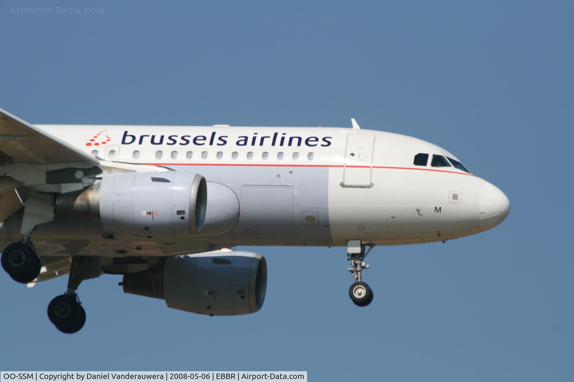 OO-SSM, 2000 Airbus A319-112 C/N 1388, arrival of flight SN3154 to rwy 02